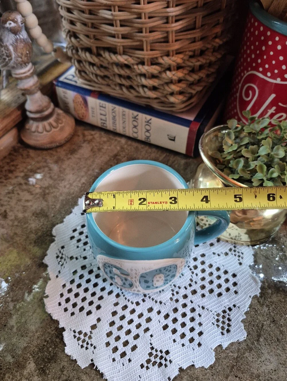 ❤️‍🔥Hallmark 60th Birthday Large Ceramic Coffee Mug Turquoise Teal Blue
